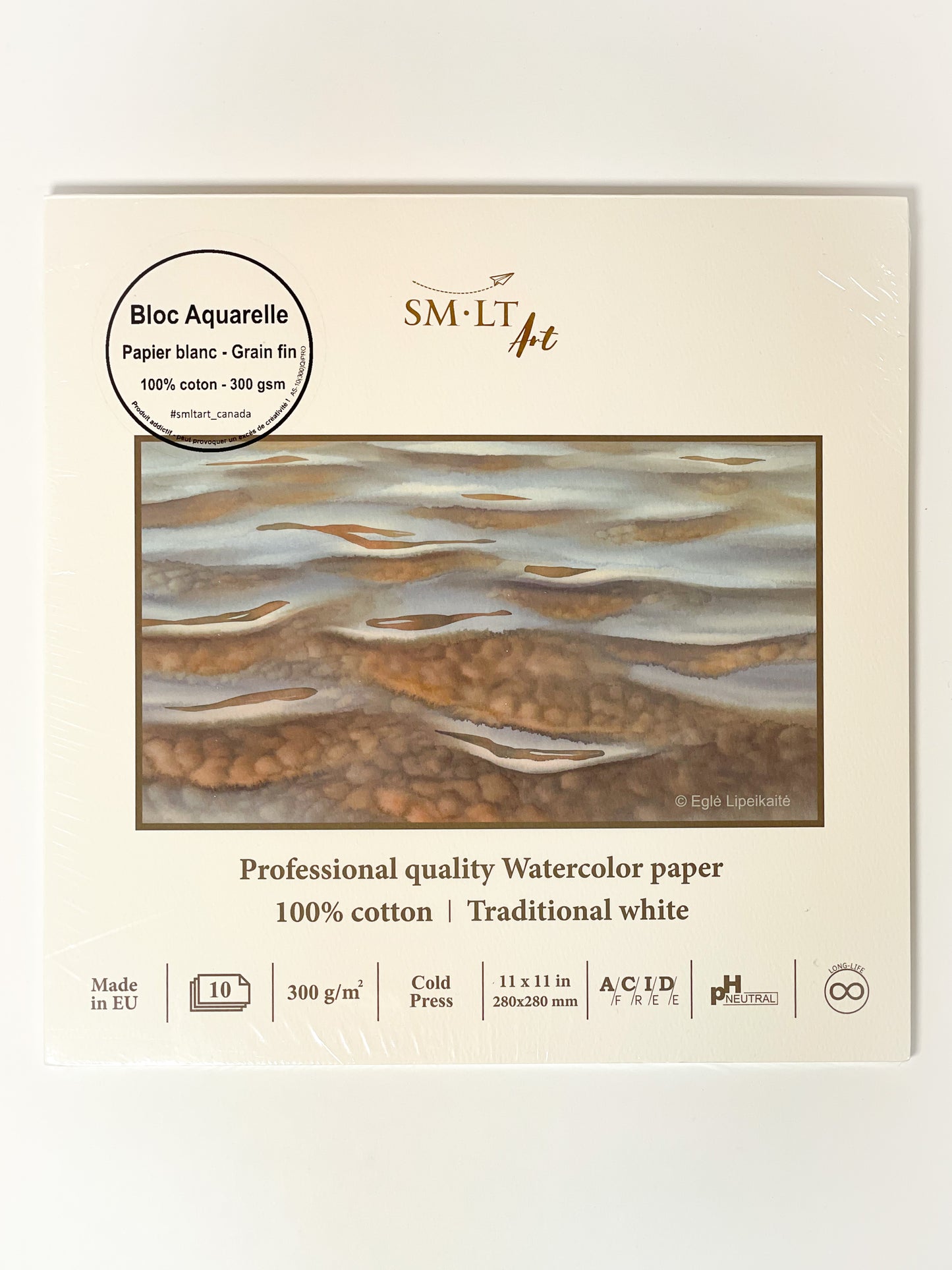 11"x11" SM•LT Art® Professional Quality Watercolour Paper - Mona Lisa Artists' Materials Calgary Alberta