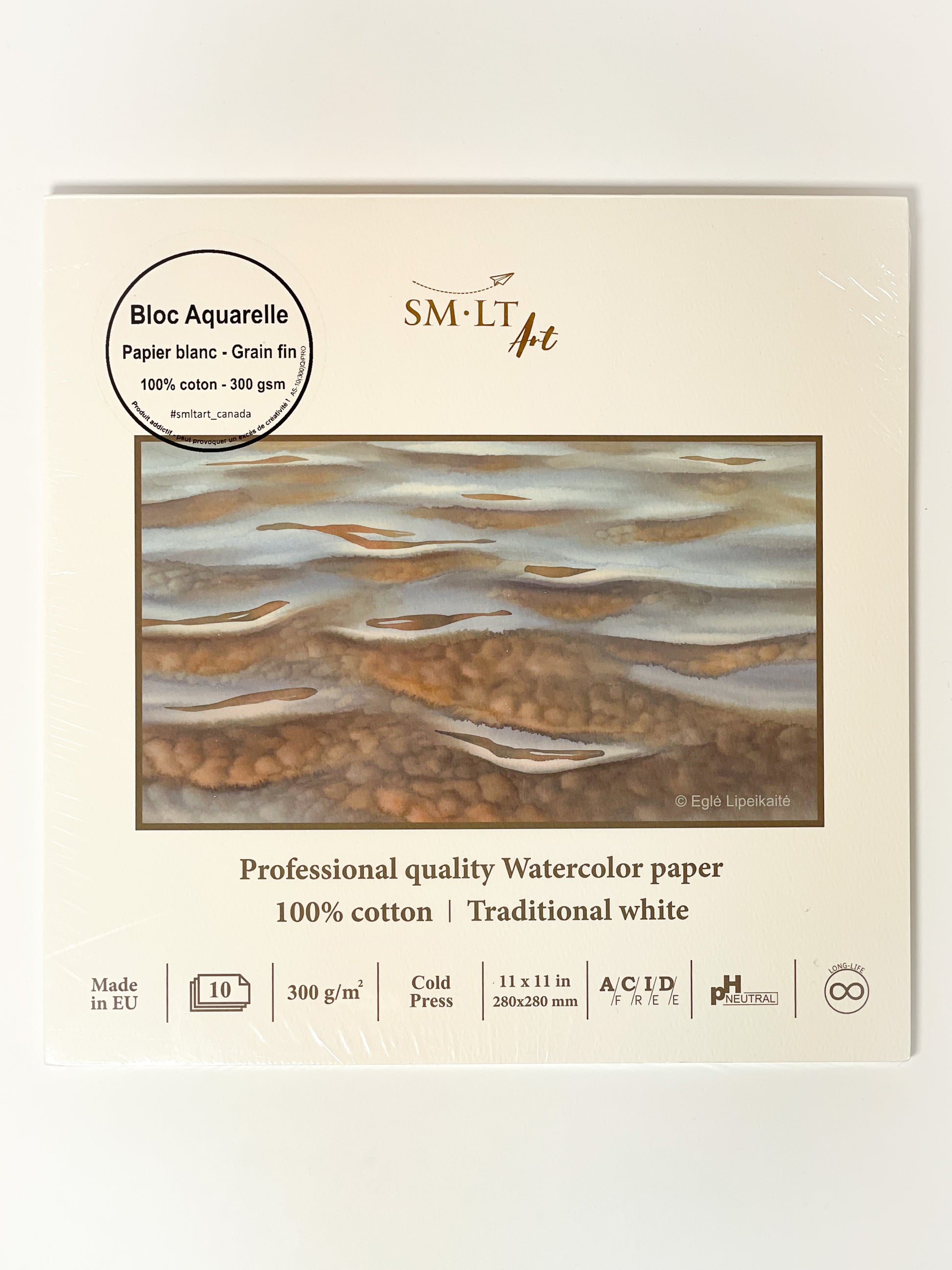 11"x11" SM•LT Art® Professional Quality Watercolour Paper - Mona Lisa Artists' Materials Calgary Alberta