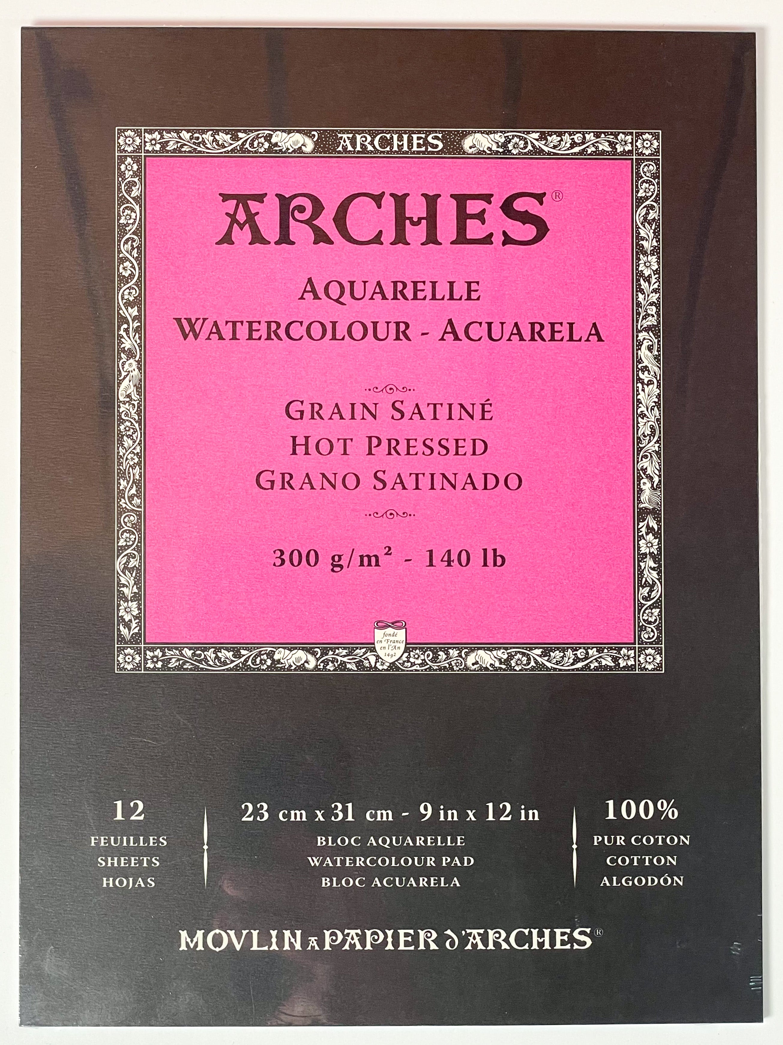 Arches Aquarelle Watercolour Paper Pad (140lb) (Cold and Hot Press) – Mona  Lisa Artists' Materials