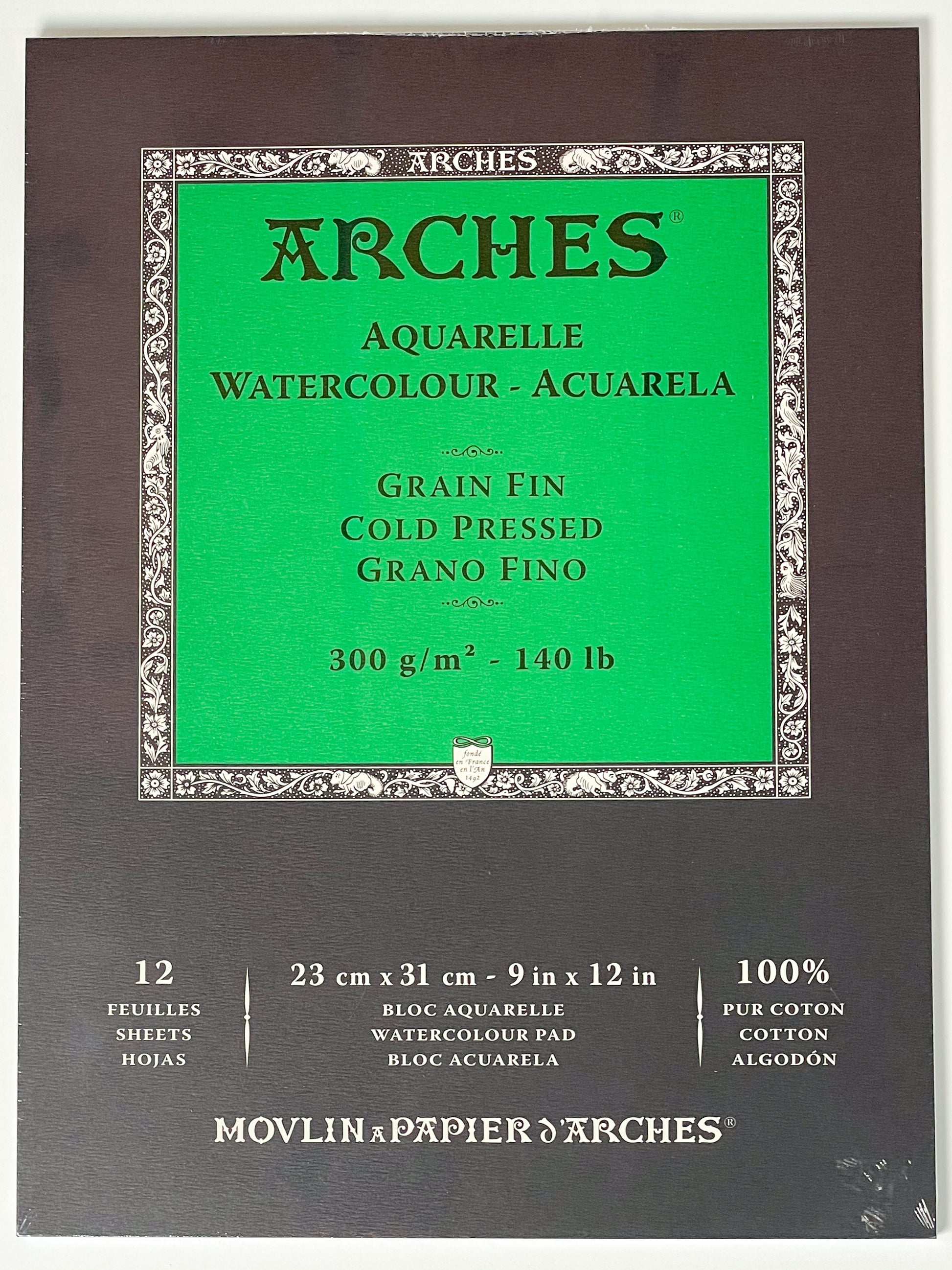Arches Watercolor Block - 140 lb. Hot Press 12 x 12