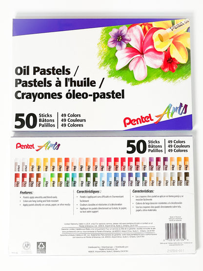 Pentel Arts® Oil Pastel Set (set of 50) - Mona Lisa Artists' Materials Calgary Alberta